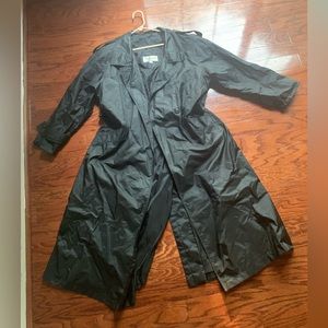 Weather Wise By Betsy B Vintage All Weather Trench Coat Women's Size 13/14 Black